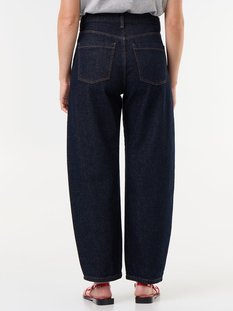 Pantalon en denim forme large barrel Bleu - Kiabi