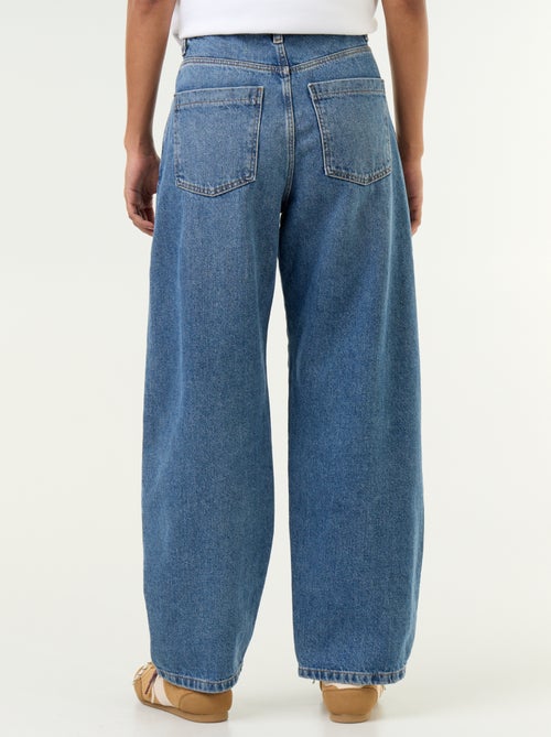 Pantalon en denim forme large barrel - Kiabi