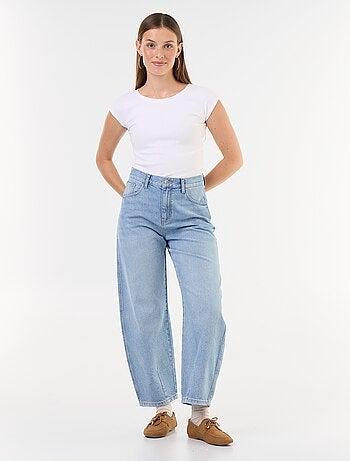 Pantalon en denim forme large barrel