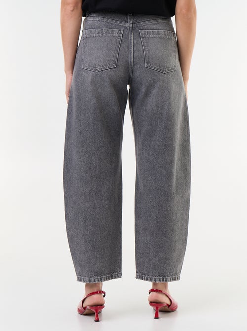 Pantalon en denim forme large barrel - Kiabi