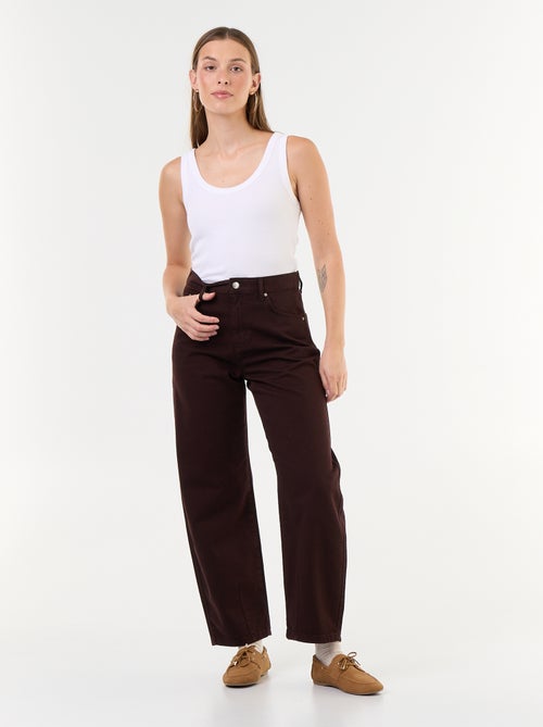 Pantalon en denim forme large barrel - Kiabi