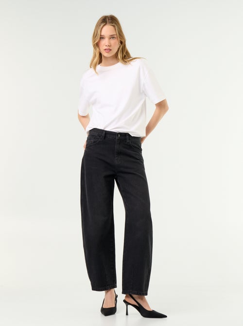 Pantalon en denim forme large barrel - Kiabi