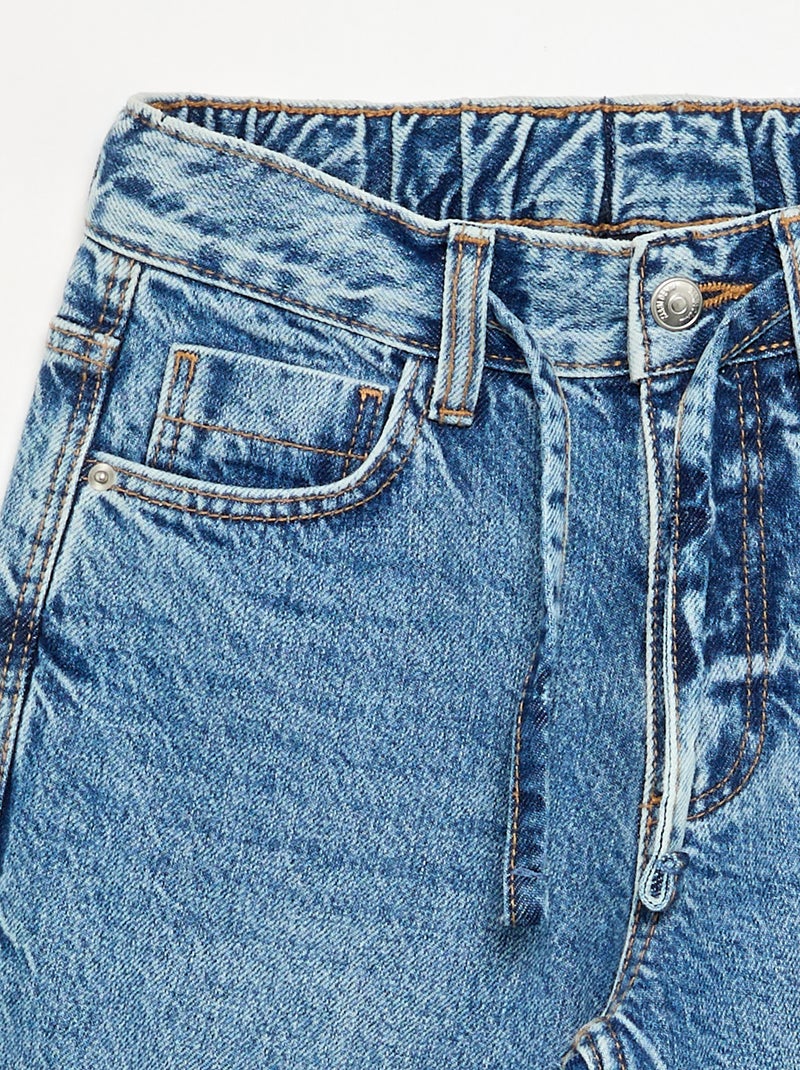 Pantalon en denim forme large Bleu - Kiabi