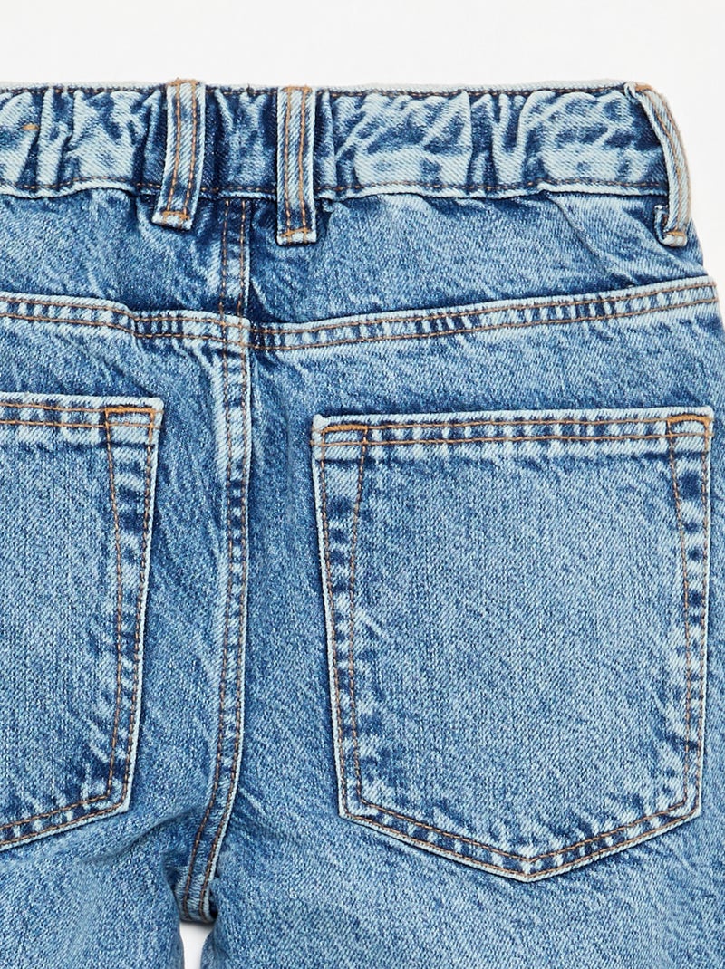 Pantalon en denim forme large Bleu - Kiabi