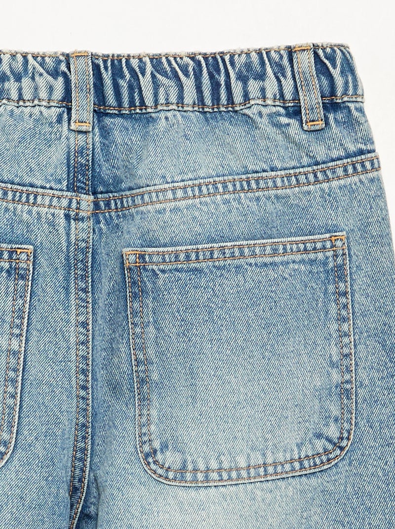 Pantalon en denim forme loose Bleu - Kiabi