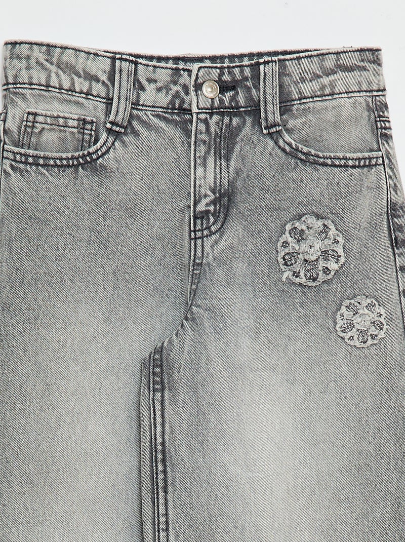Pantalon en denim Gris - Kiabi