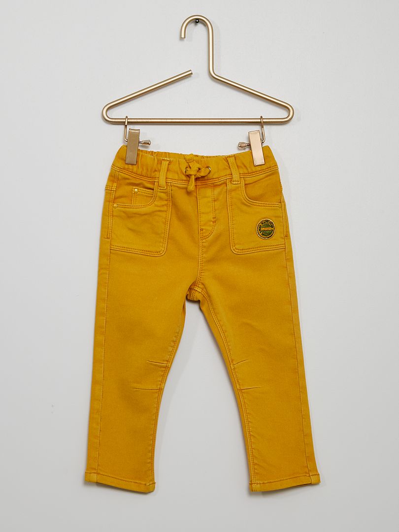 Pantalon en denim jaune - Kiabi