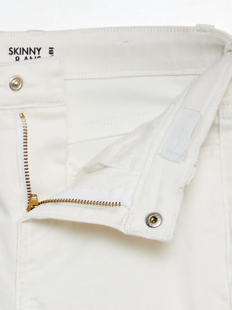 Pantalon en denim skinny BLANC - Kiabi