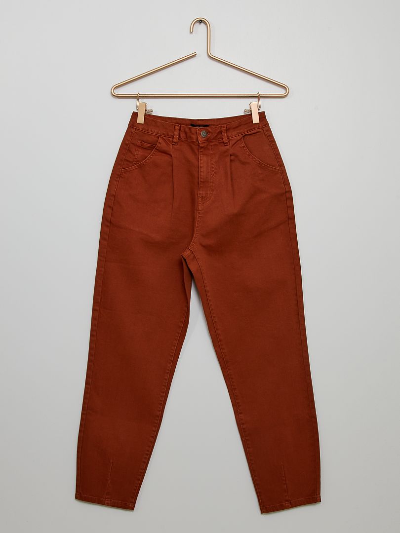 Pantalon slouchy marron sale