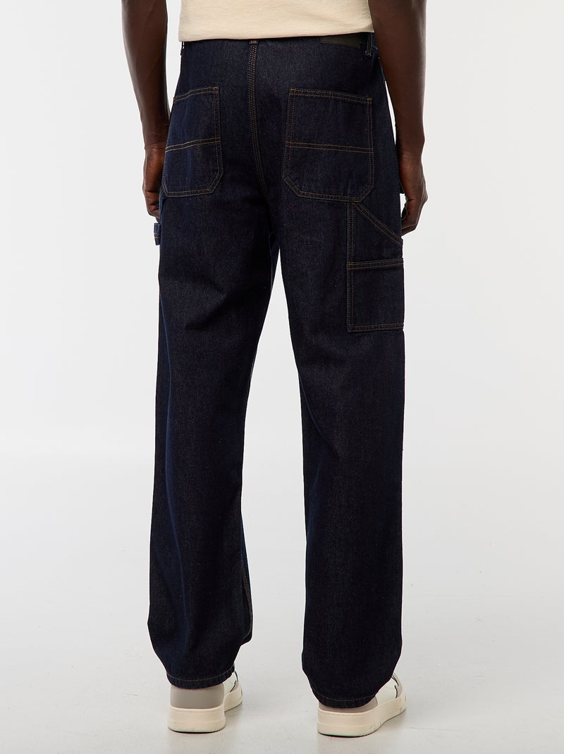 Pantalon en denim style Carpenter Bleu - Kiabi