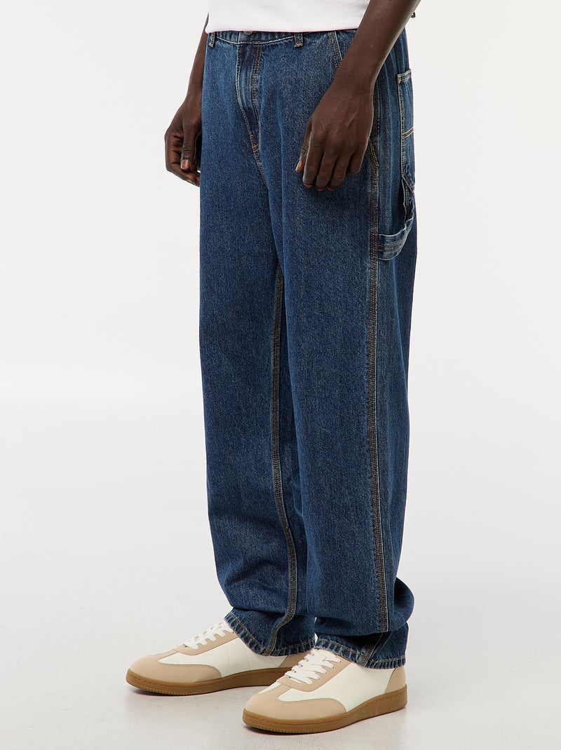 Pantalon en denim style Carpenter Bleu - Kiabi