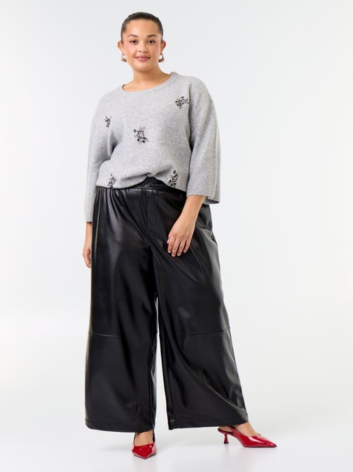 Pantalon en faux cuir - Kiabi Pantalon en faux cuir - Kiabi