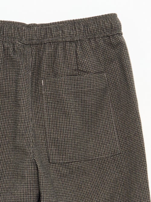 Pantalon en flanelle à carreaux - Kiabi