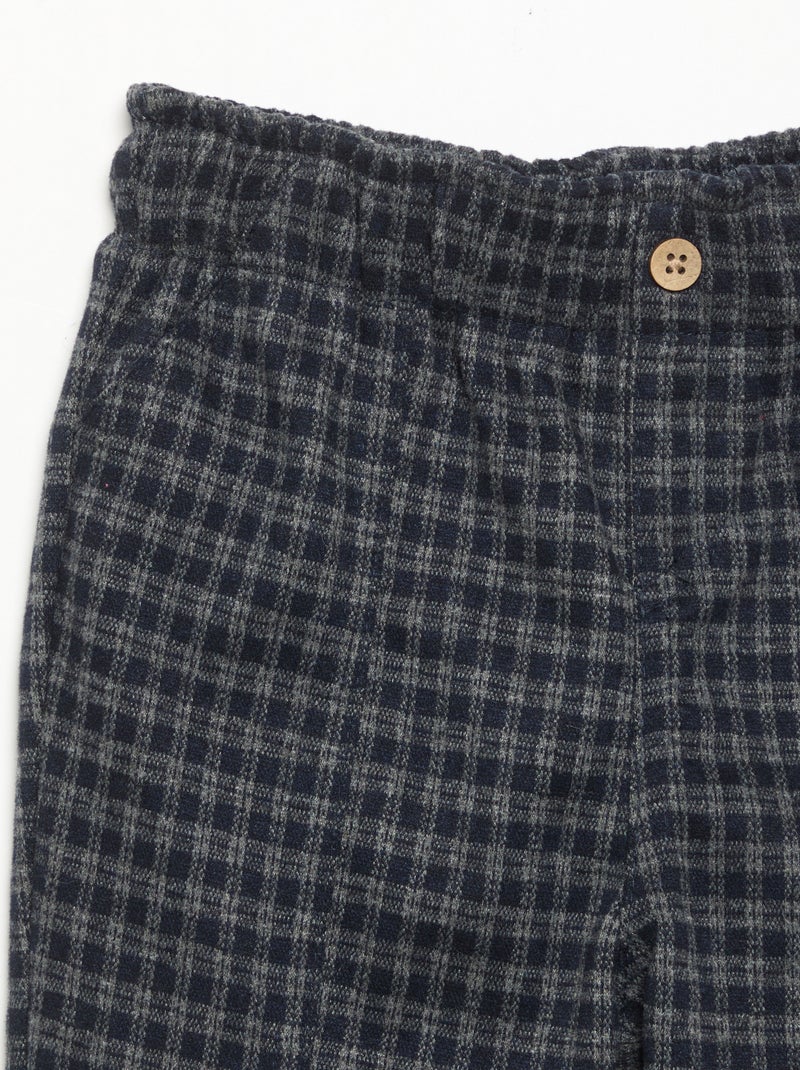Pantalon en flanelle grattée Bleu - Kiabi