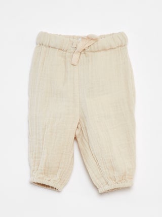 Pantalon en gaze de coton avec taille ajustable 'Name It'
