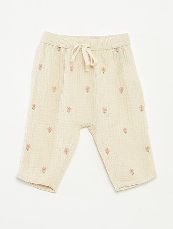Pantalon en gaze de coton