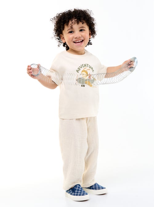 Pantalon en gaze de coton - Kiabi Pantalon en gaze de coton - Kiabi