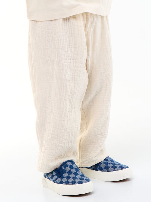Pantalon en gaze de coton - Kiabi Pantalon en gaze de coton - Kiabi