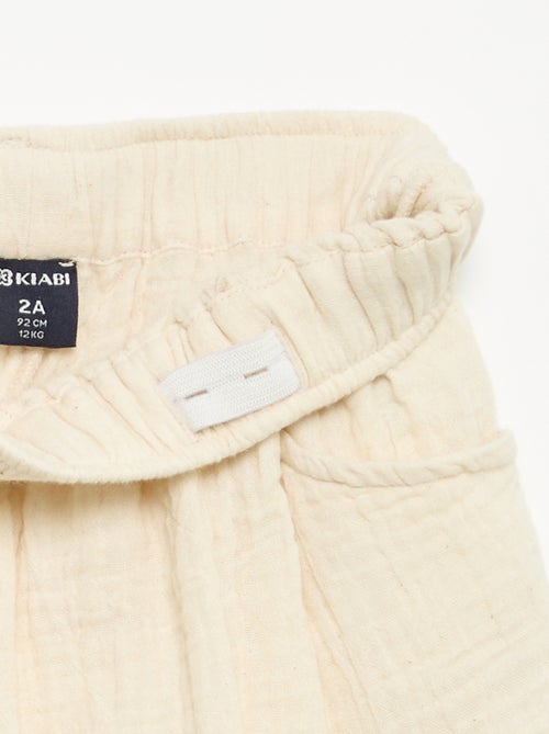 Pantalon en gaze de coton - Kiabi Pantalon en gaze de coton - Kiabi