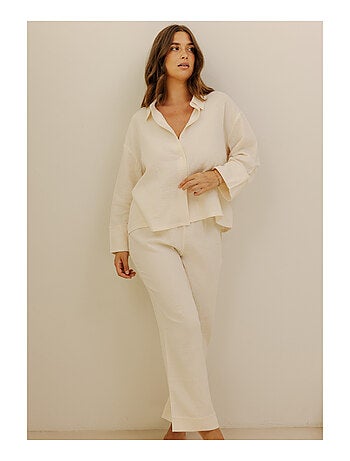 Pantalon en gaze de coton Cécily