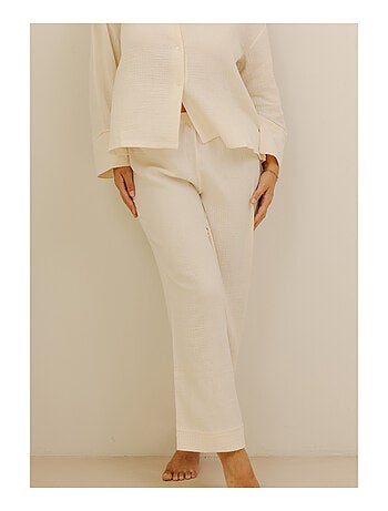 Pantalon en gaze de coton Cécily