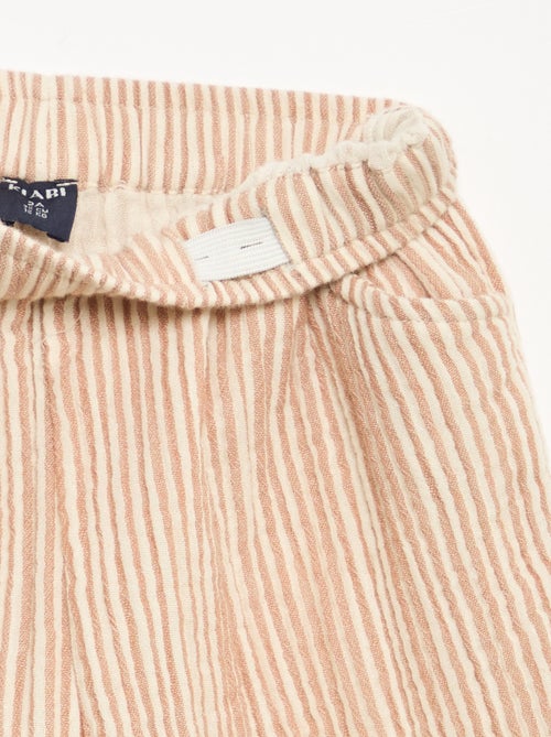 Pantalon en gaze de coton - Kiabi