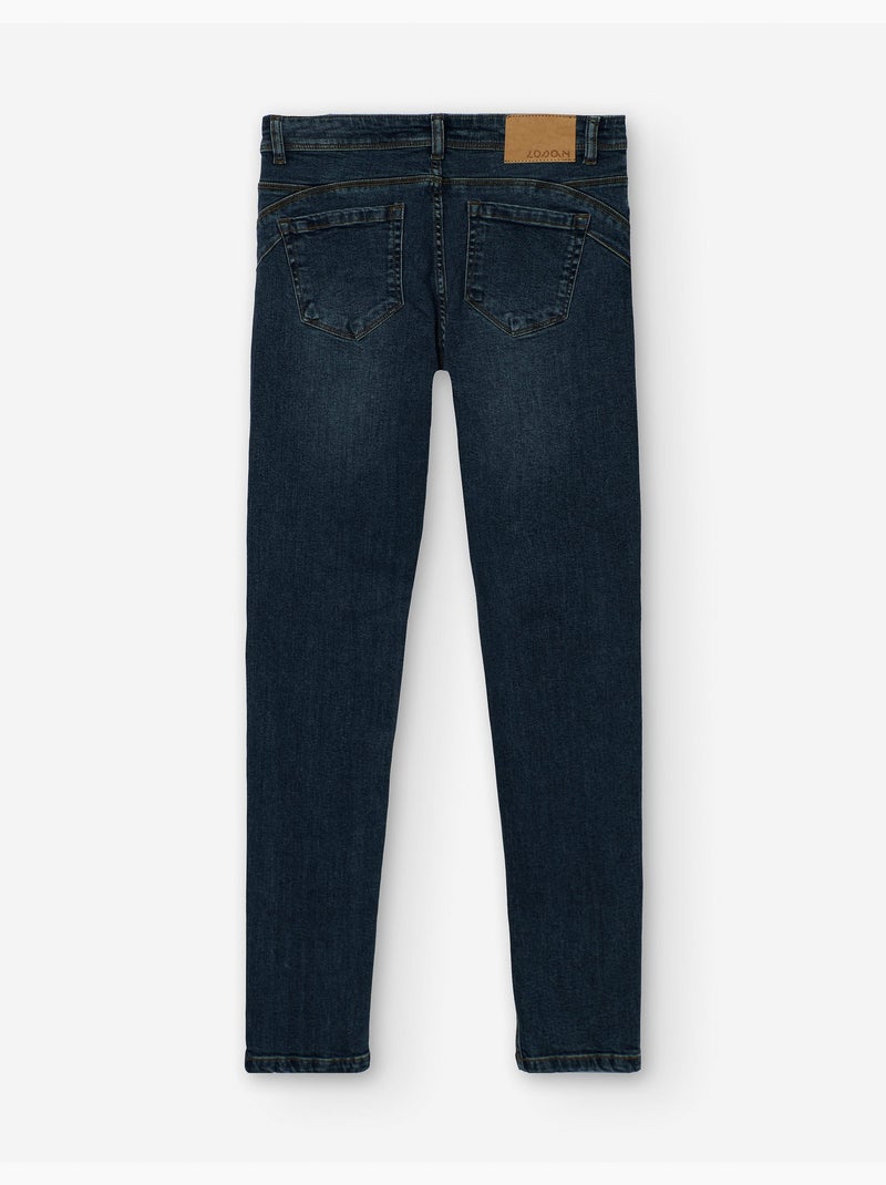 Pantalon en jean à coupe ajustée et push-up Bleu - Kiabi