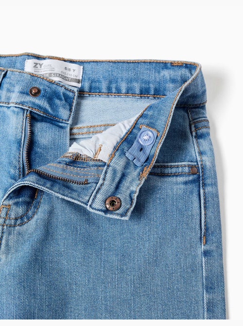 Pantalon en jean à coupe droite avec 5 poches - Kiabi Pantalon en jean à coupe droite avec 5 poches - Kiabi