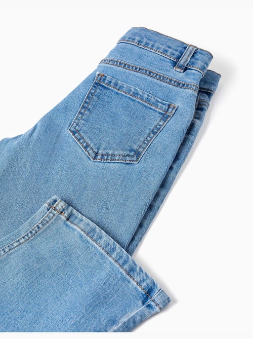 Pantalon en jean à coupe droite avec 5 poches - Kiabi Pantalon en jean à coupe droite avec 5 poches - Kiabi