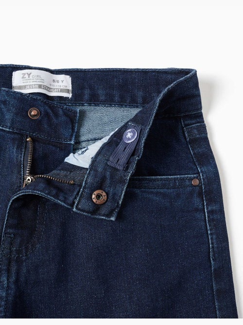 Pantalon en jean à coupe droite avec 5 poches - Kiabi Pantalon en jean à coupe droite avec 5 poches - Kiabi