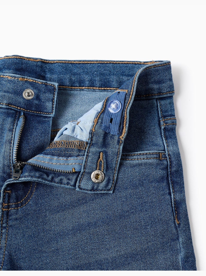 Pantalon en jean à coupe droite Bleu Bleu - Kiabi
