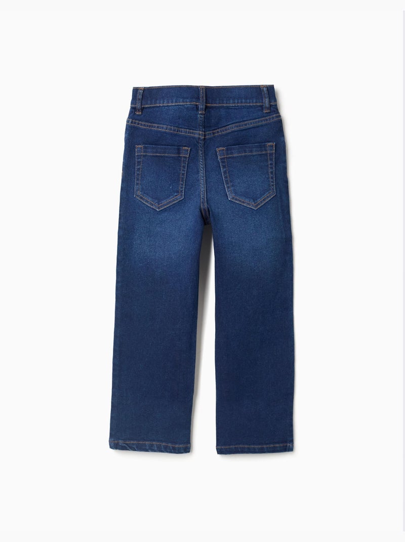 Pantalon en jean à coupe droite Bleu foncé - Kiabi