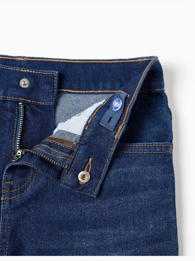 Pantalon en jean à coupe droite Bleu foncé - Kiabi