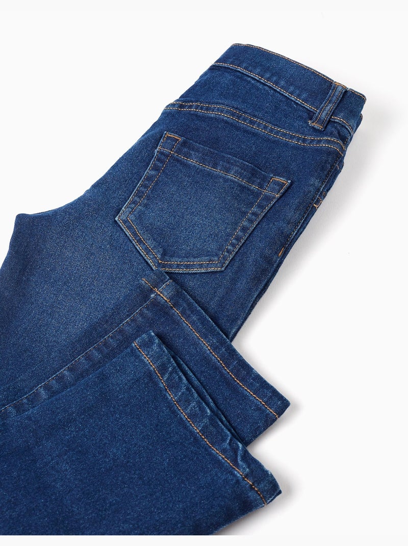 Pantalon en jean à coupe droite Bleu foncé - Kiabi