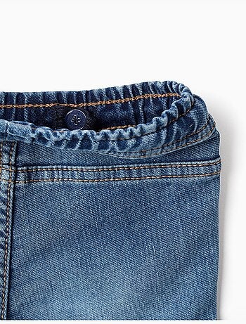 Pantalon en jean à coupe droite et poches cargo