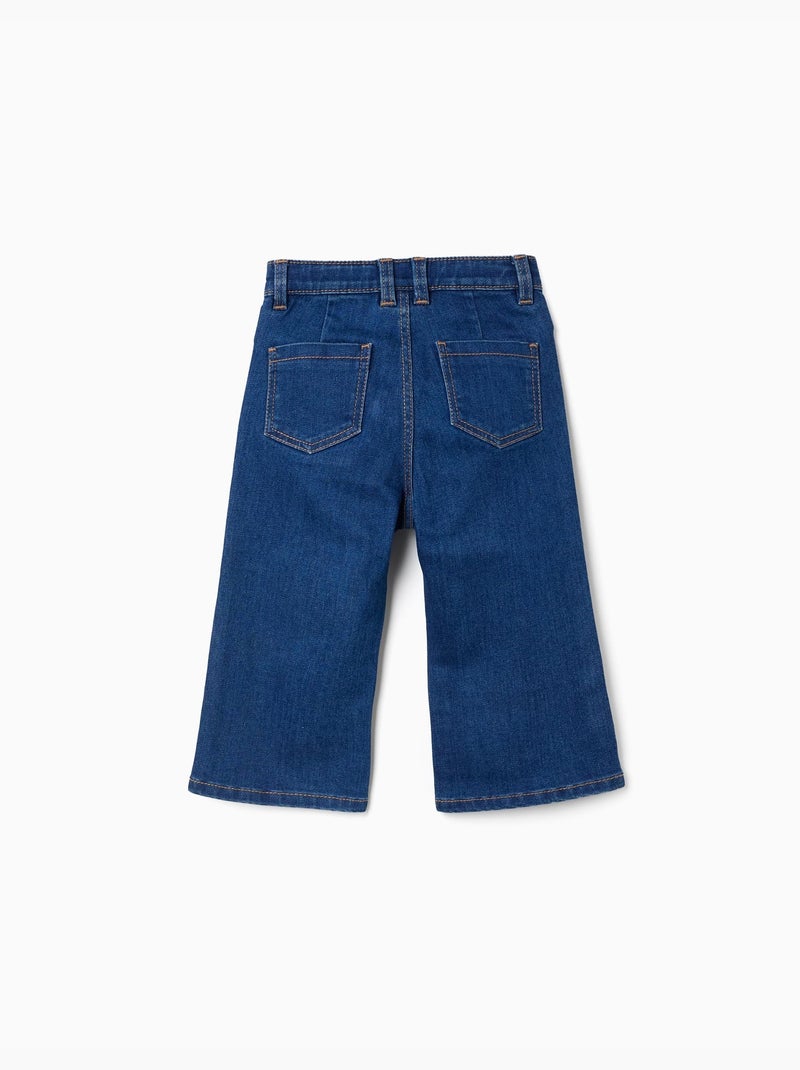 Pantalon en jean à jambes larges Bleu Bleu - Kiabi