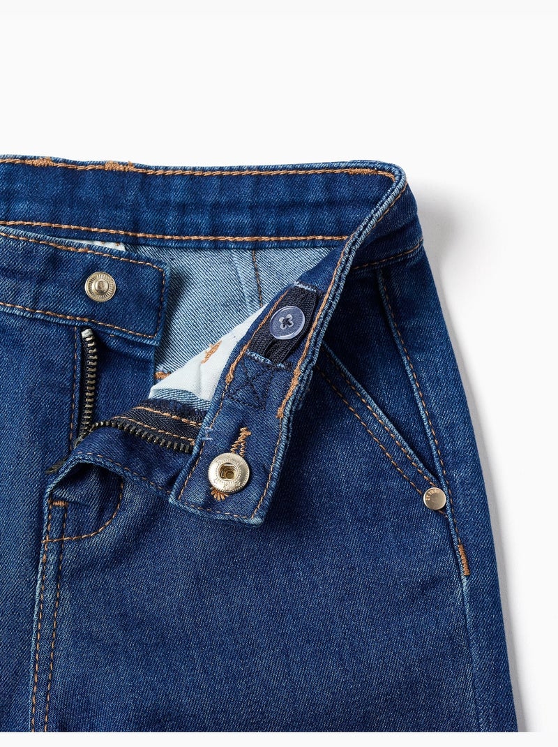 Pantalon en jean à jambes larges Bleu Bleu - Kiabi