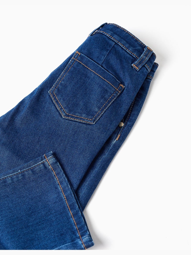 Pantalon en jean à jambes larges Bleu Bleu - Kiabi