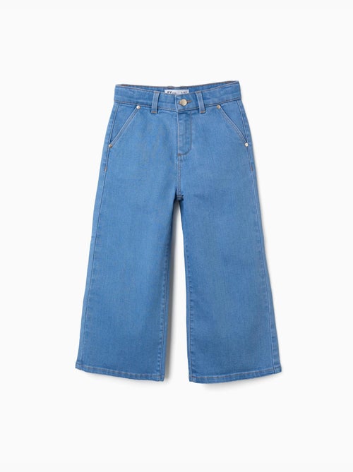 Pantalon en jean à jambes larges - Kiabi