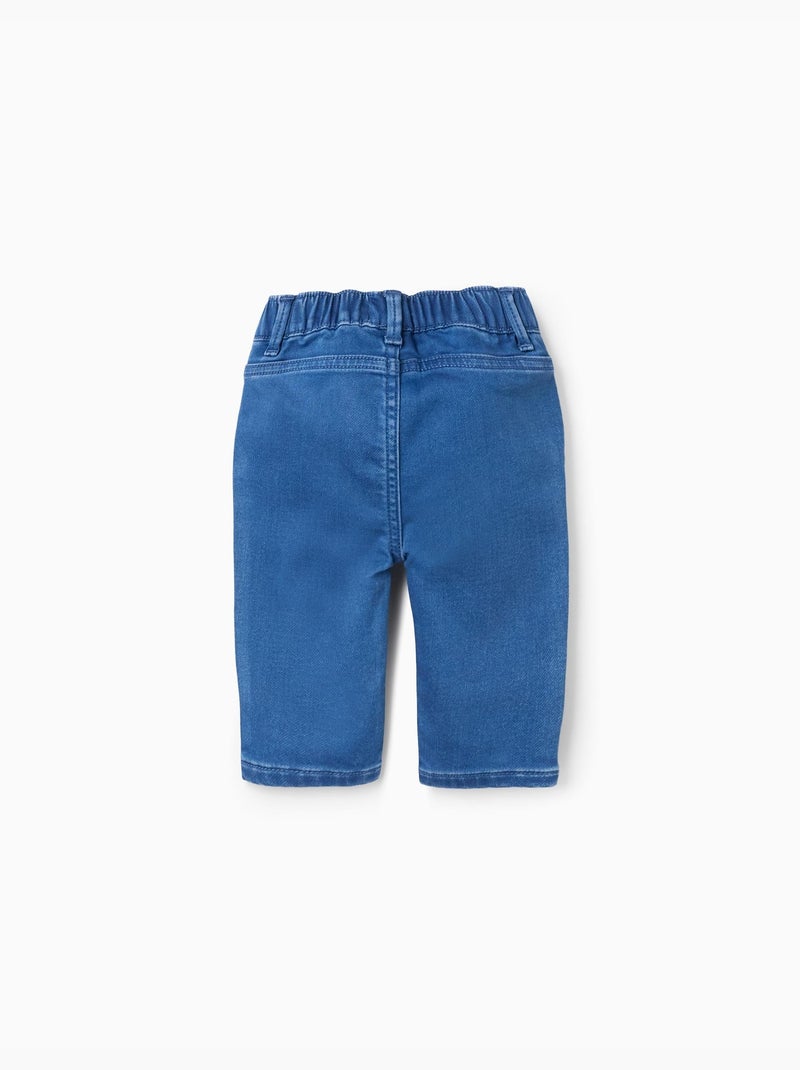 Pantalon en jean à taille élastique Bleu Bleu - Kiabi