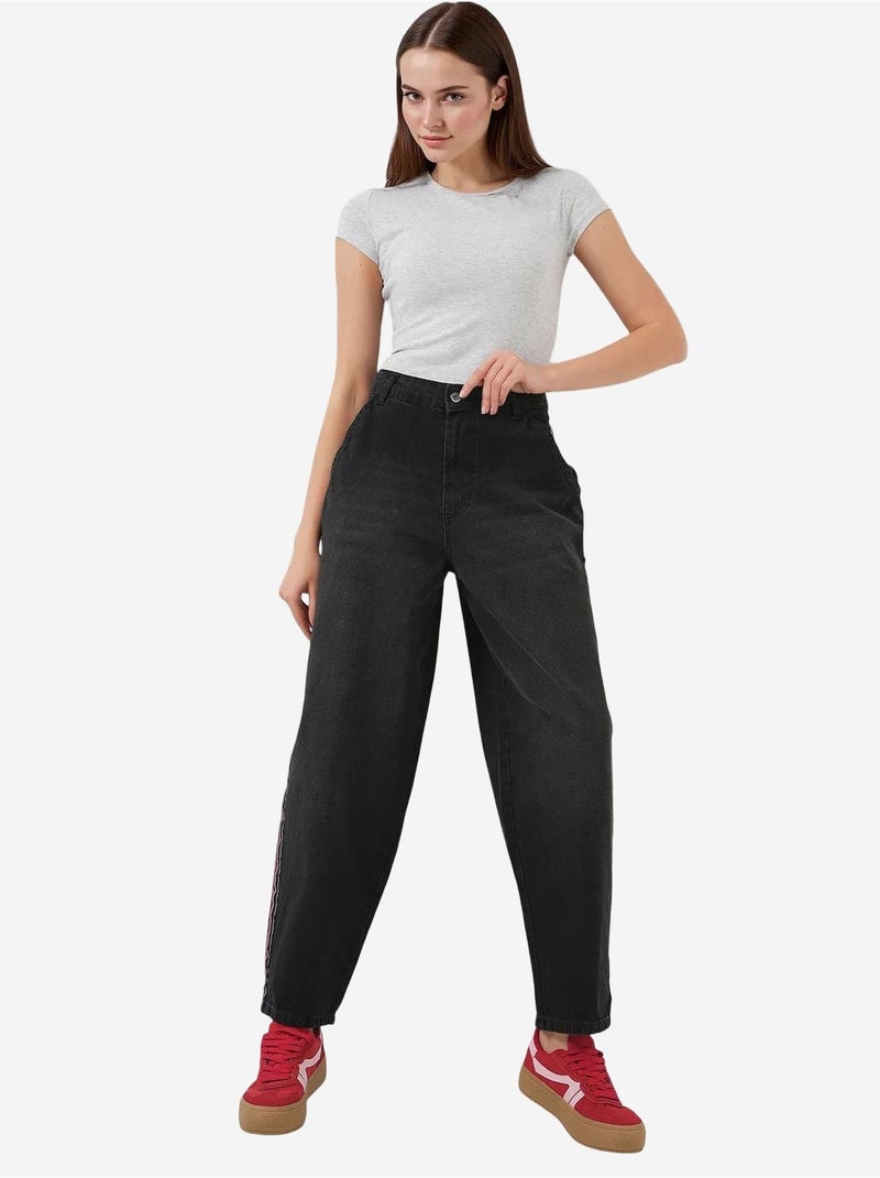 Pantalon en jean ample bdart Noir - Kiabi