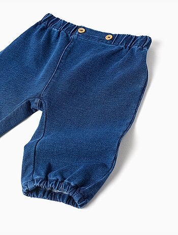 Pantalon en jean avec boutons décoratifs