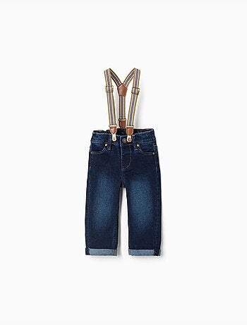 Pantalon en jean avec bretelles amovibles