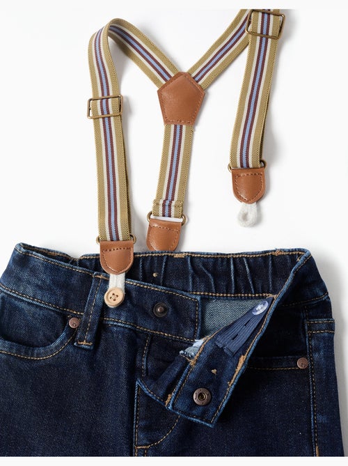 Pantalon en jean avec bretelles amovibles - Kiabi Pantalon en jean avec bretelles amovibles - Kiabi