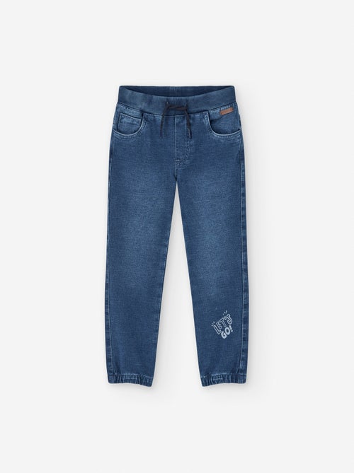 Pantalon en Jean avec Taille Côtelée - Kiabi