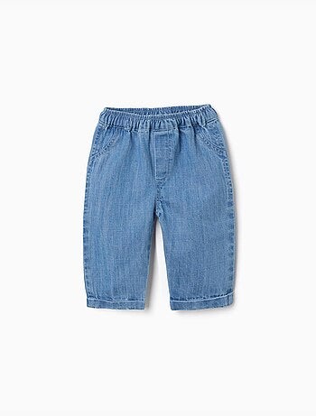 Pantalon en jean avec taille élastique