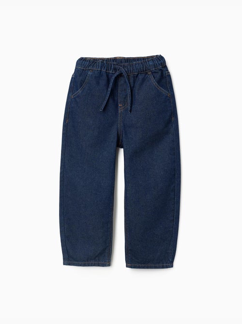 Pantalon en jean baggy avec cordon de serrage - Kiabi