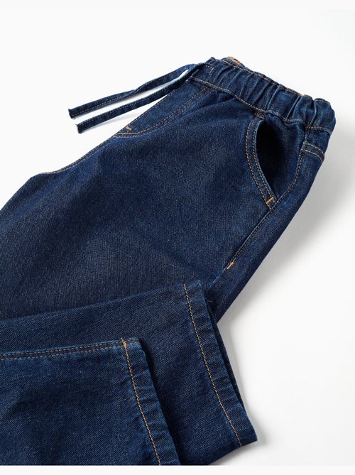 Pantalon en jean baggy avec cordon de serrage - Kiabi