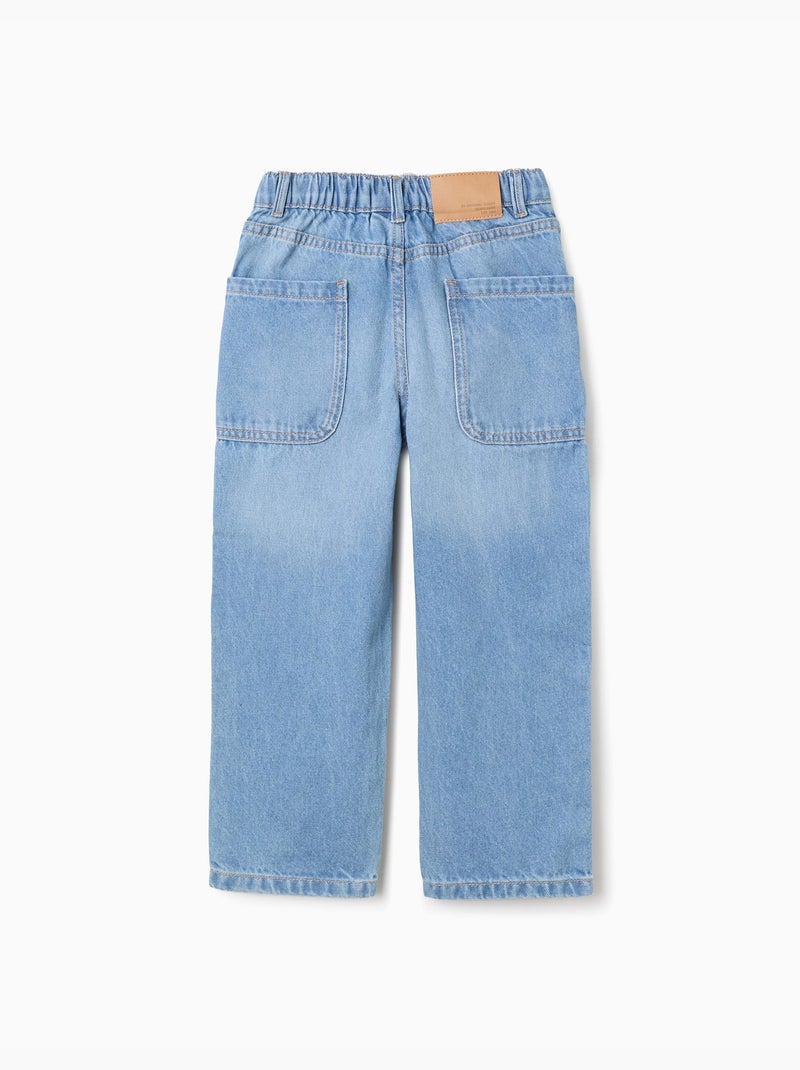 Pantalon en jean baggy Bleu clair - Kiabi