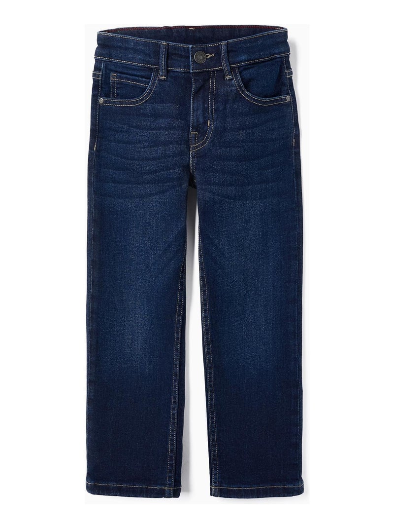 Pantalon en jean bleu foncé pour garçon ACE CLUBS Bleu foncé - Kiabi
